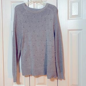 Gray soft knit sweater